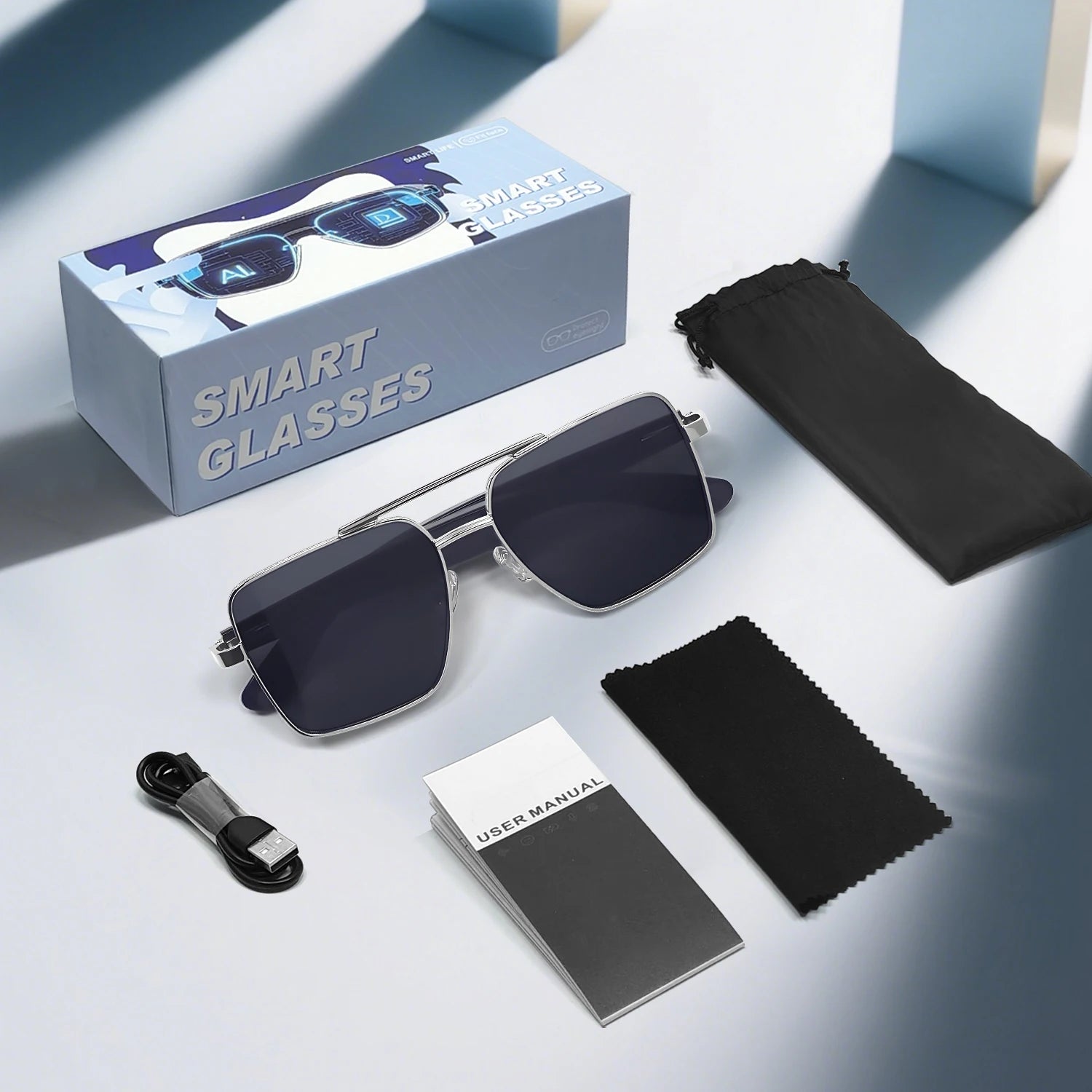 GT-30 smart glasses glasses specificationsTranslation Sunglasses Voice Remote Control Music Eyewear Waterproof Eyeglasses