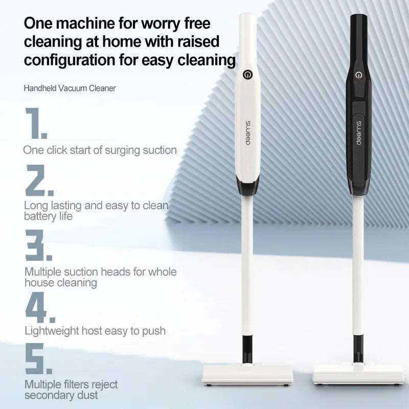 Wireless Vacuum Cleaner 20000Pa Suction Handheld Powerful Vacuum Cleaner Low Noise Multiple Accessories to Meet Your Needs