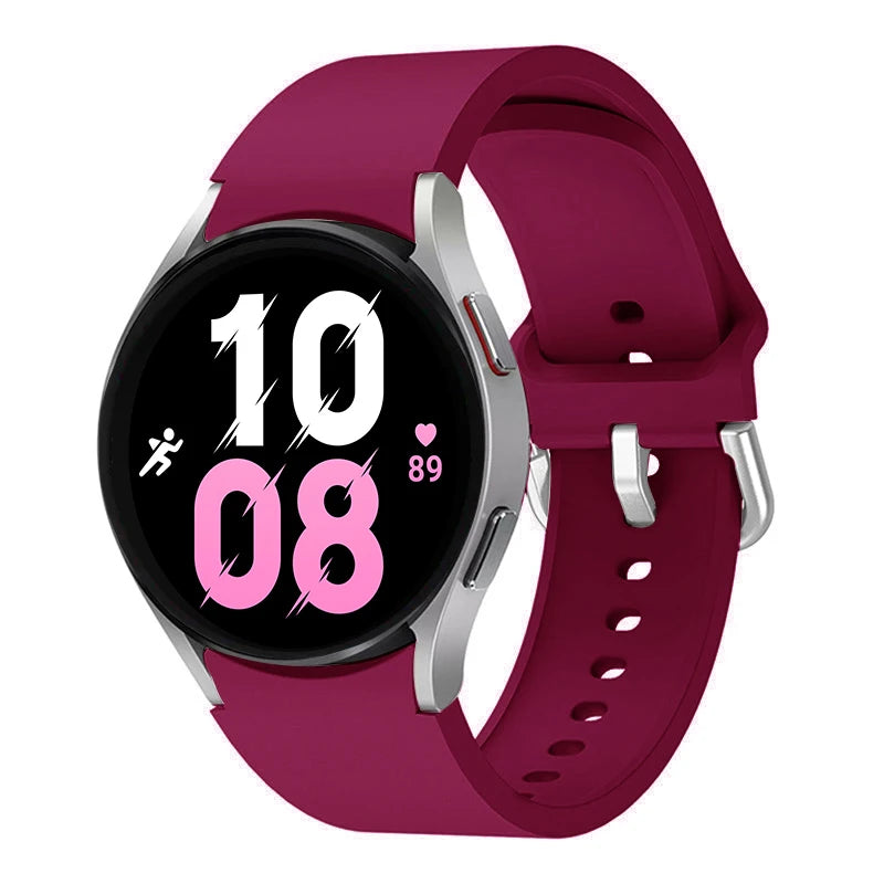 Strap For Samsung Galaxy Watch 6/4/7 44mm 40mm/5 Pro 45mm wristband 20mm Silicone Bracelet Galaxy Watch 6 classic 43mm 47mm Band