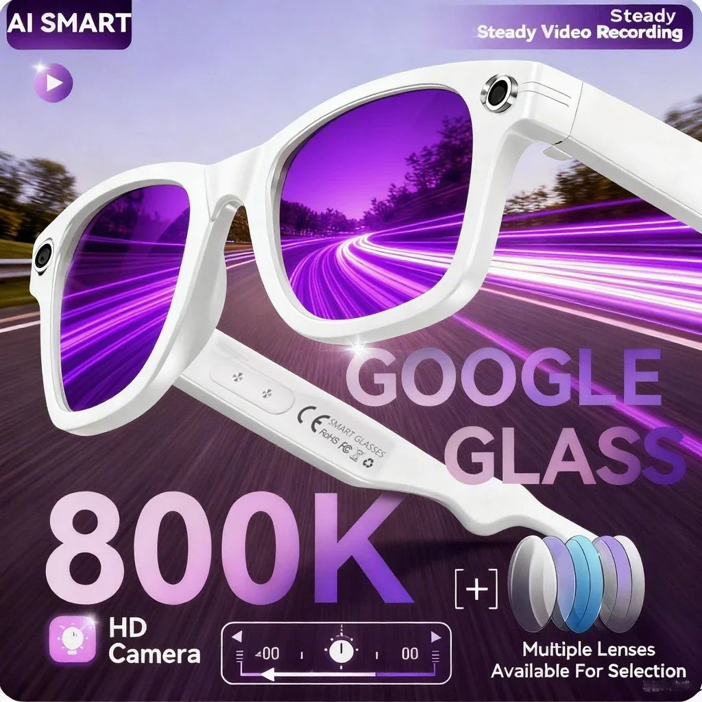 ai smart glasses with Camera Video 8MP Translation Sunglasses Bluetooth Call Music Play Men Women 2025 Recording 100+ Languages