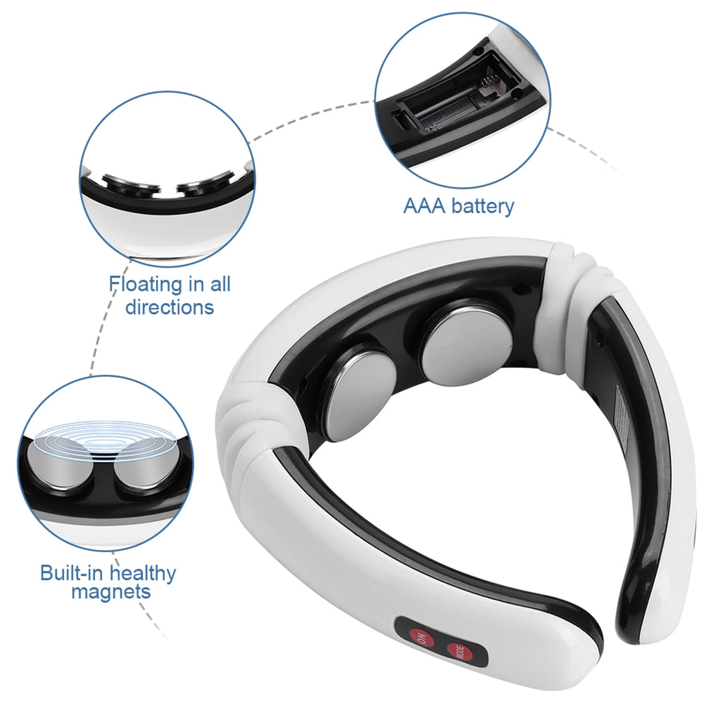 Electric Neck Massager Electric Pulse Magnetic Neck Massager Cervical Vertebra Treatment Shoulder Relax