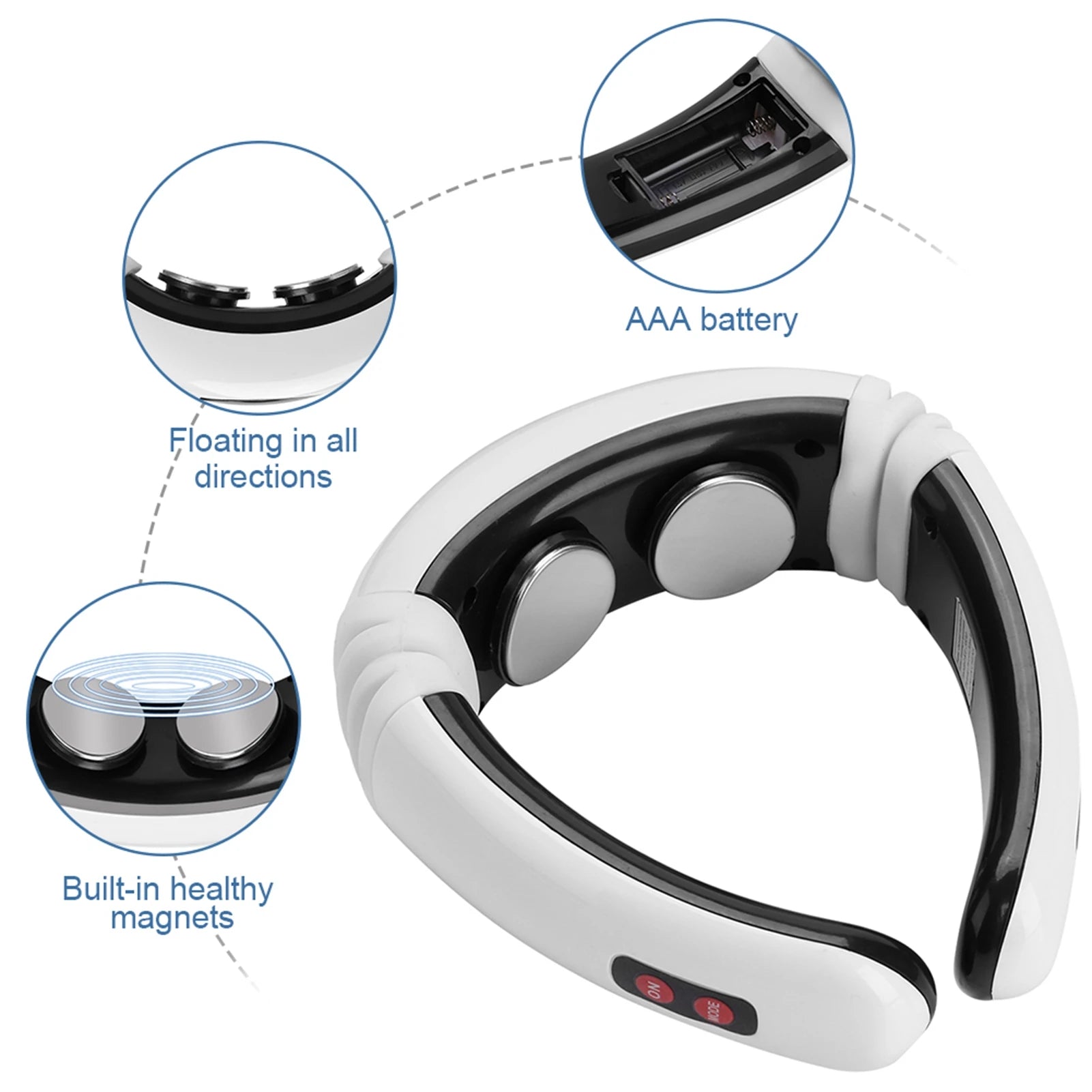 Electric Neck Massager Electric Pulse Magnetic Neck Massager Cervical Vertebra Treatment Shoulder Relax