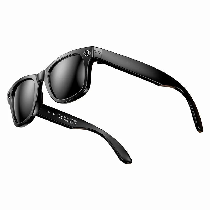 4K HD Smart Glasses 800W Pixel AI Camera Recognition Objects Photography Video Recording Bluetooth Calling Music Smart Glasses