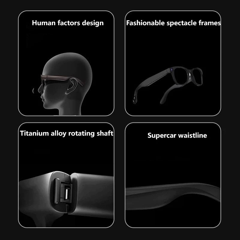 Smart AI Glasses G300 800W pixel AI Shooting Camera HD Photo Video Voice Call Translation Waterproof Bluetooth Glasses