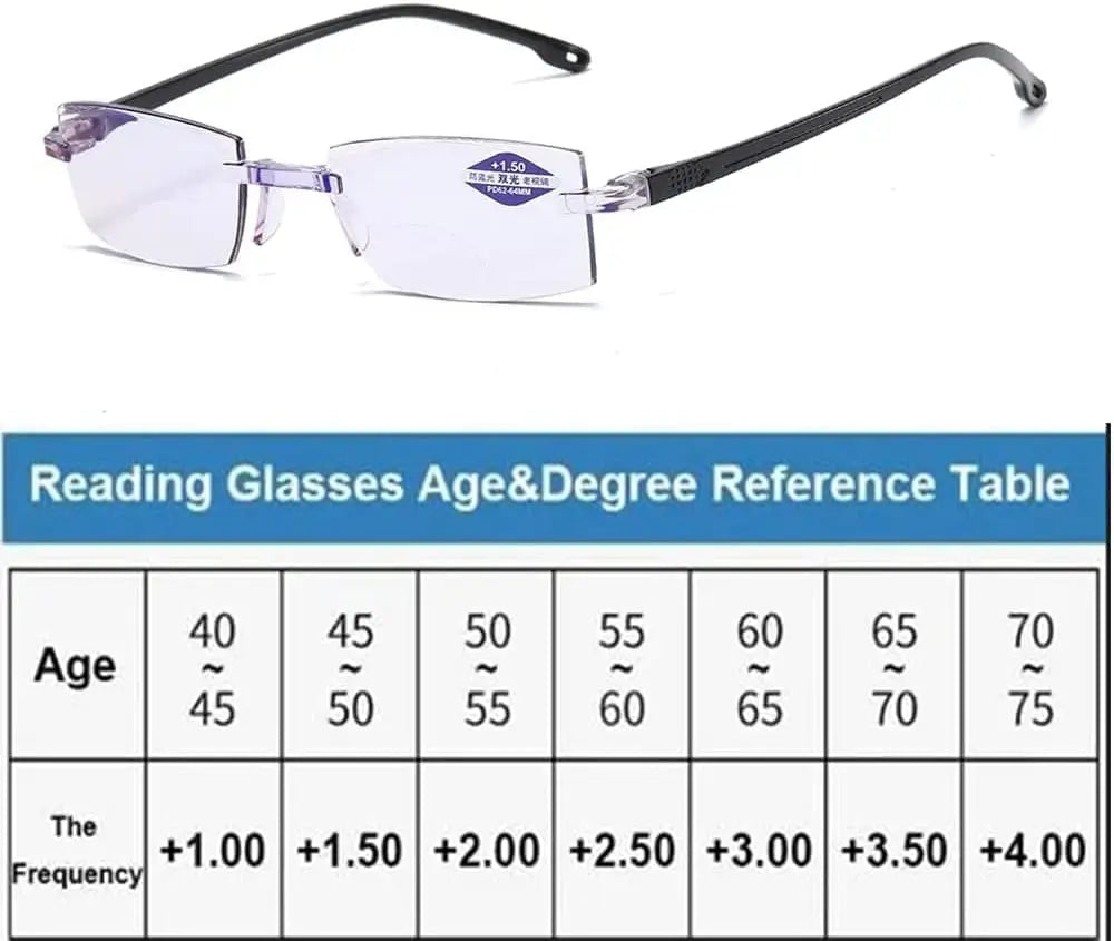 Smart Glasses with Automatic Adjustment Men Magnifying Glass Reading Glases Women Anti-blue Light +1.0-+4.0Prescription Glasses