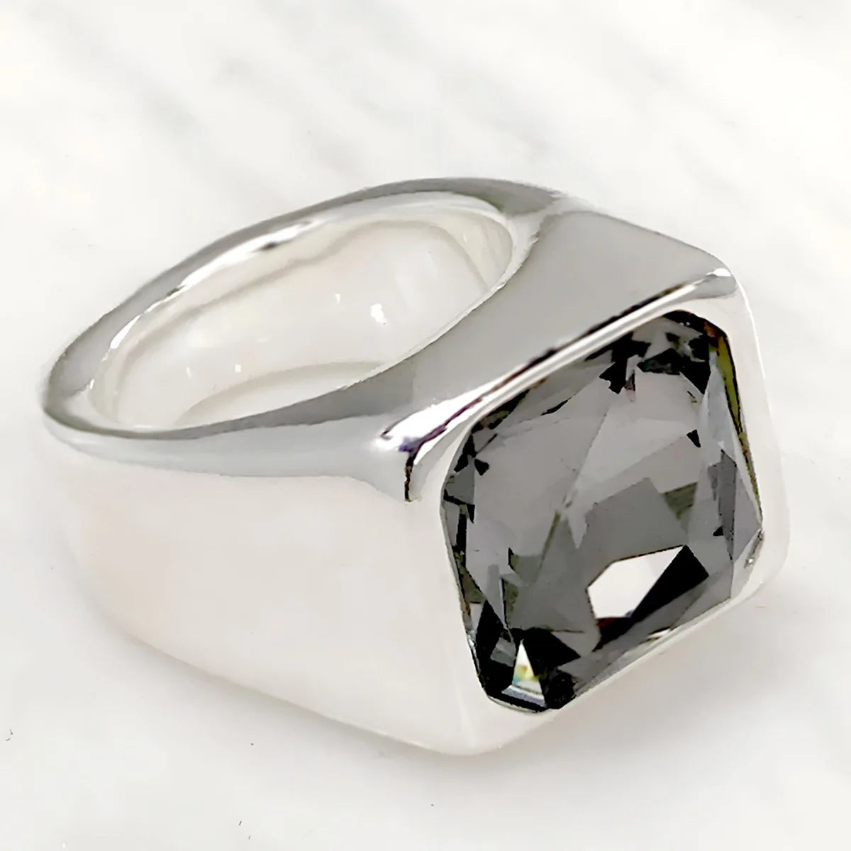 2025 Spain's best-selling electroplated gold and silver high-quality gemstone ring, suitable for women's jewelry