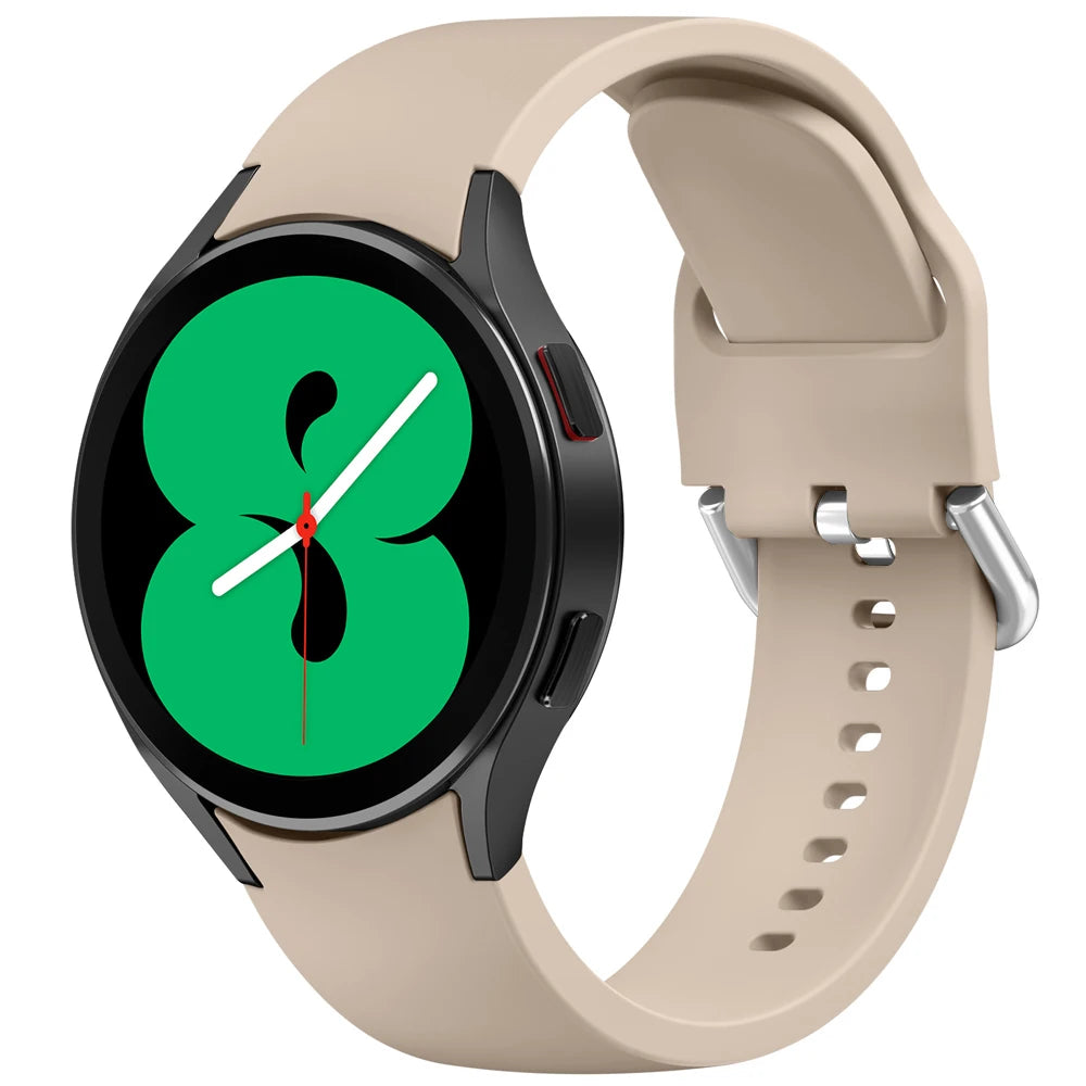 20mm Silicone Strap For Samsung Galaxy Watch 6/5/4 44mm 40mm pro Watchband For Galaxy Watch 6 4 Classic 43mm/47mm 42mm/46mm Band