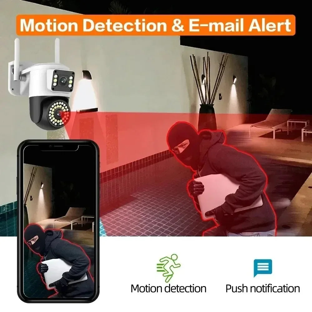 Yoosee 8MP 4K Dual Lens IP Camera Onvif PTZ Smart Home Two-Way Audio Color Night Vision Outdoor Waterproof WiFi Security Cam