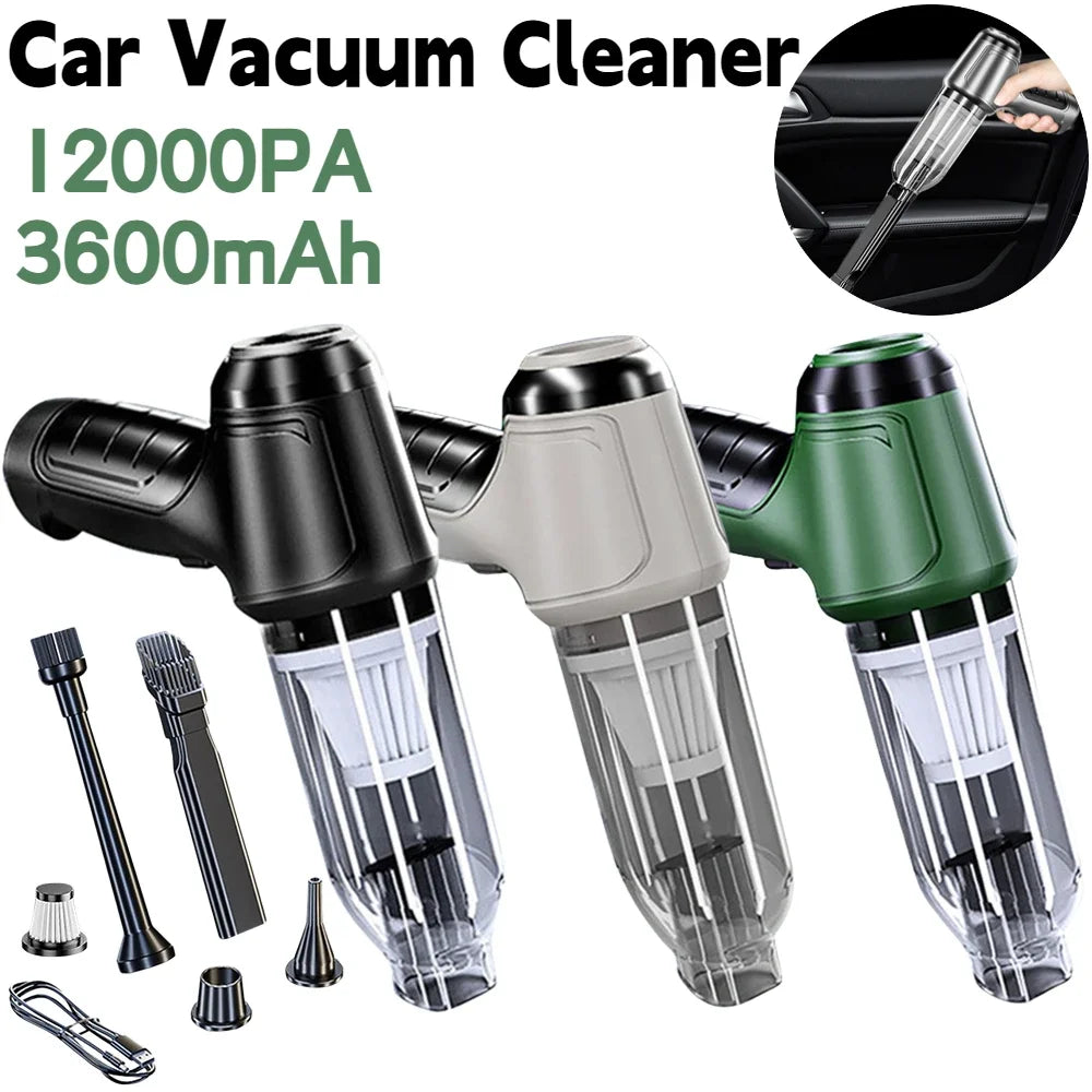 Suitu Car Mounted Vacuum Cleaner, Wireless Home and Car Dual-purpose Dry and Wet Vacuum Cleaner, High-power Portable Handheld VA