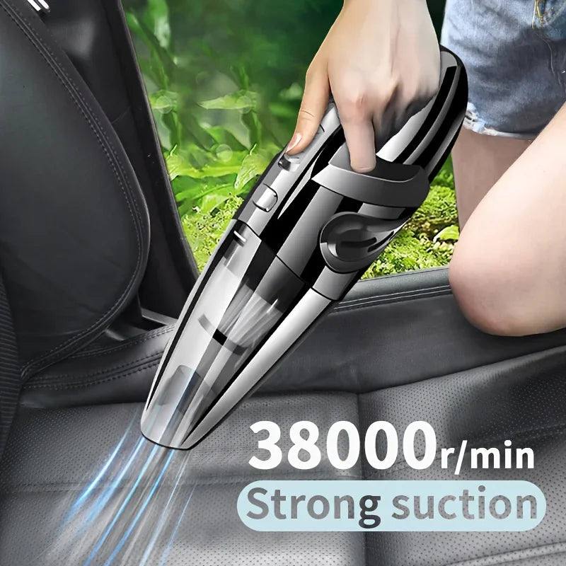 Car Cordless Vacuum Cleaner - High-Capacity Portable for Car Cleaning with Upgraded Aluminum Blade Suction Port, Powerful Motor
