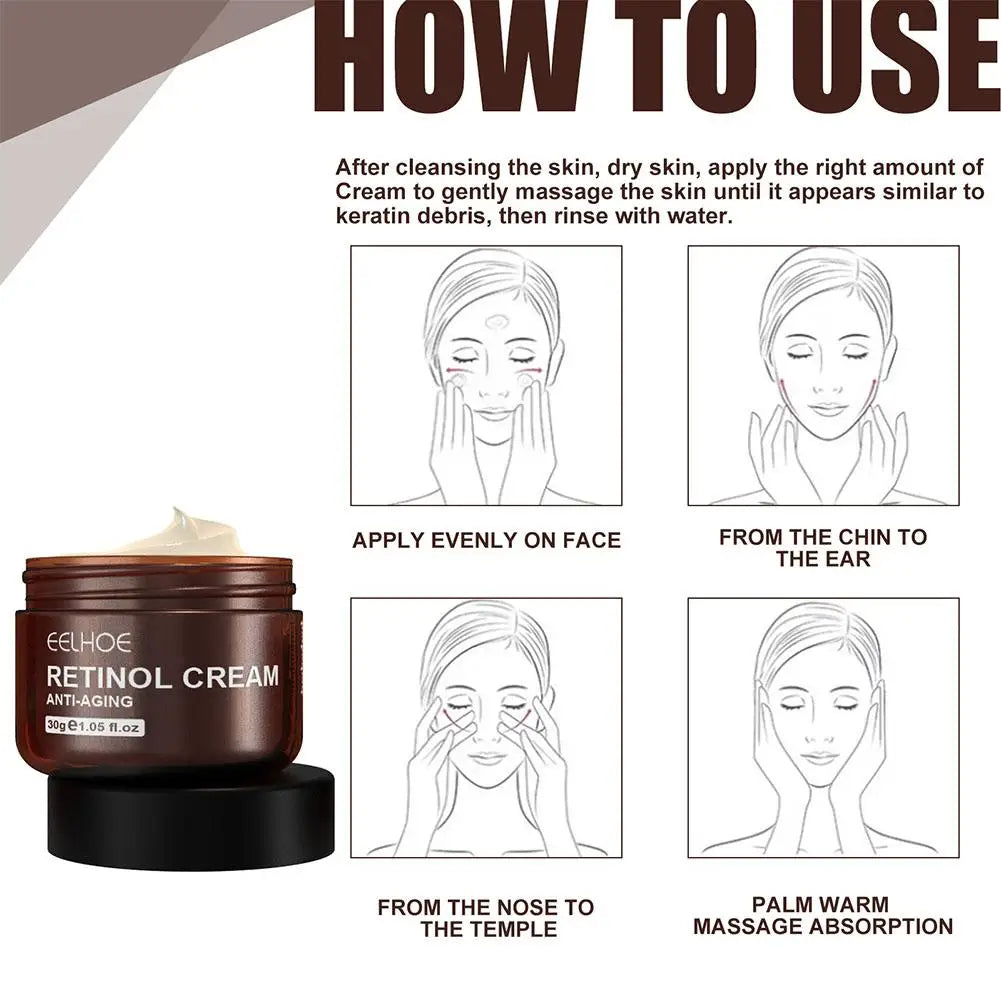 1/3/5PCS Retinol Face Cream Wrinkle Remover Anti-Aging Firming Lifting Fade Fine Lines Serum Whitening Moisturizing Skin Care