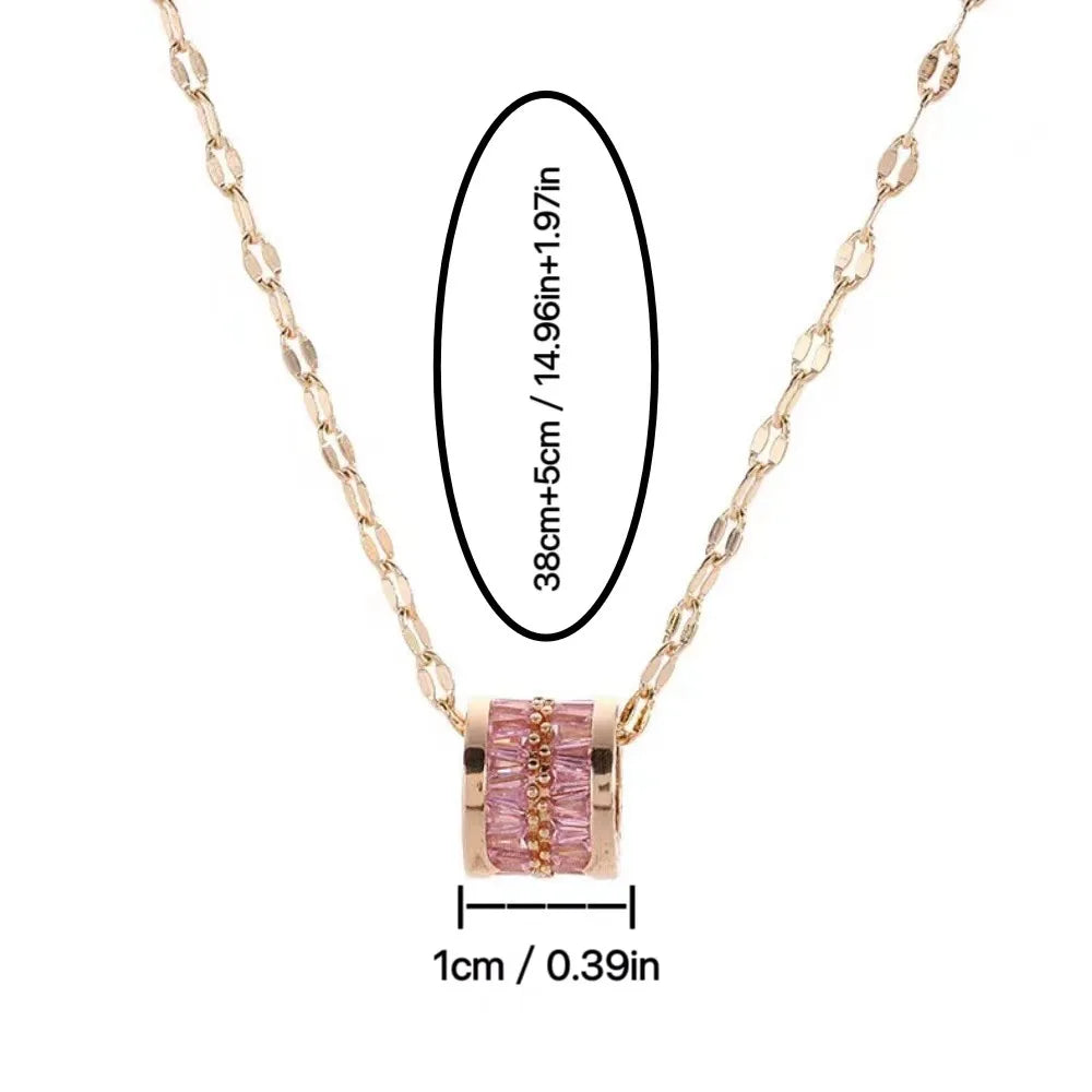 New small waist necklace. Fashionable and colorful zircon pendant, simple and stylish women's necklace, exquisite birthday gift.