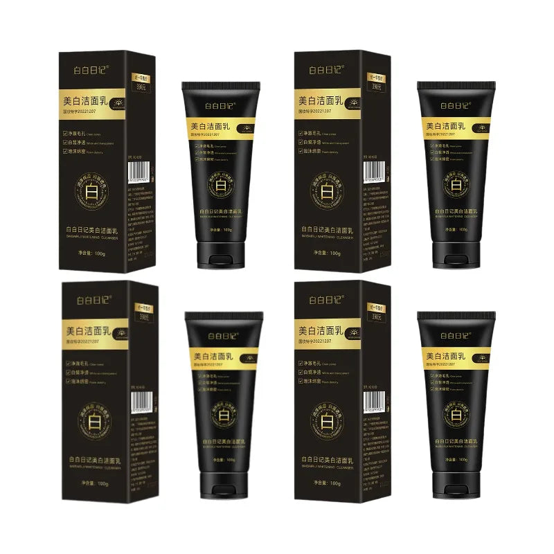 Niacinamide Whitening Facial Cleanser Shrink Pores Deep Cleaning Brightening Cleanser Oil Control Hydrating Face Wash Cleanser