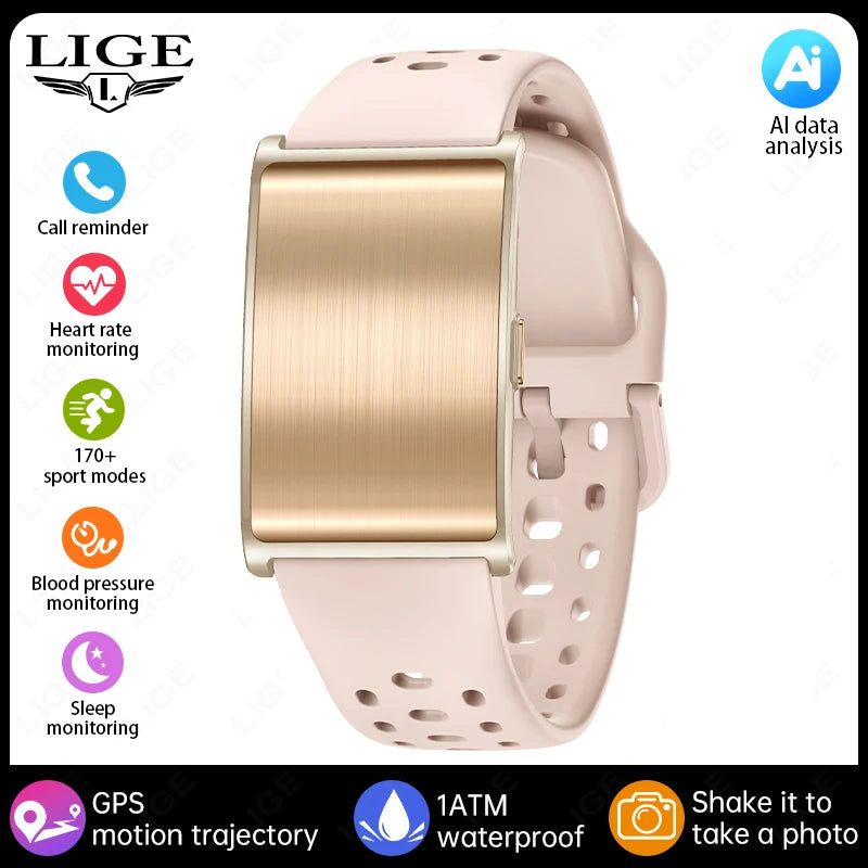 AI Health Wristband Smart Watch Bracelet Men Women Heart Rate Blood Pressure Monitor Fitness Tracker Waterproof Sports Smartband