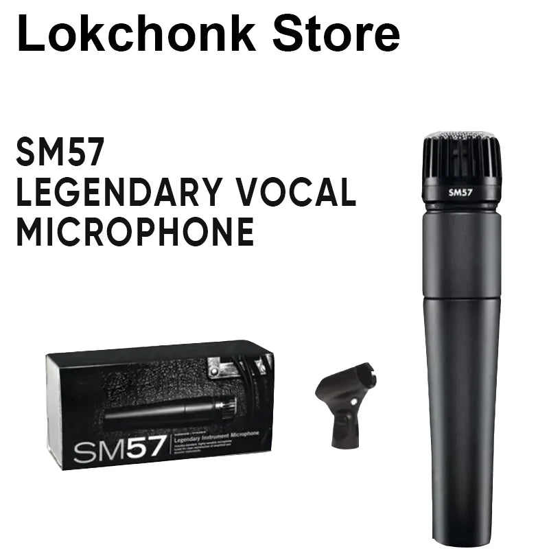 Metal SM57 Cardioid Dynamic Microphone For Stage Singing Professional Wired Microphone for Karaoke BBOX Recording Vocal