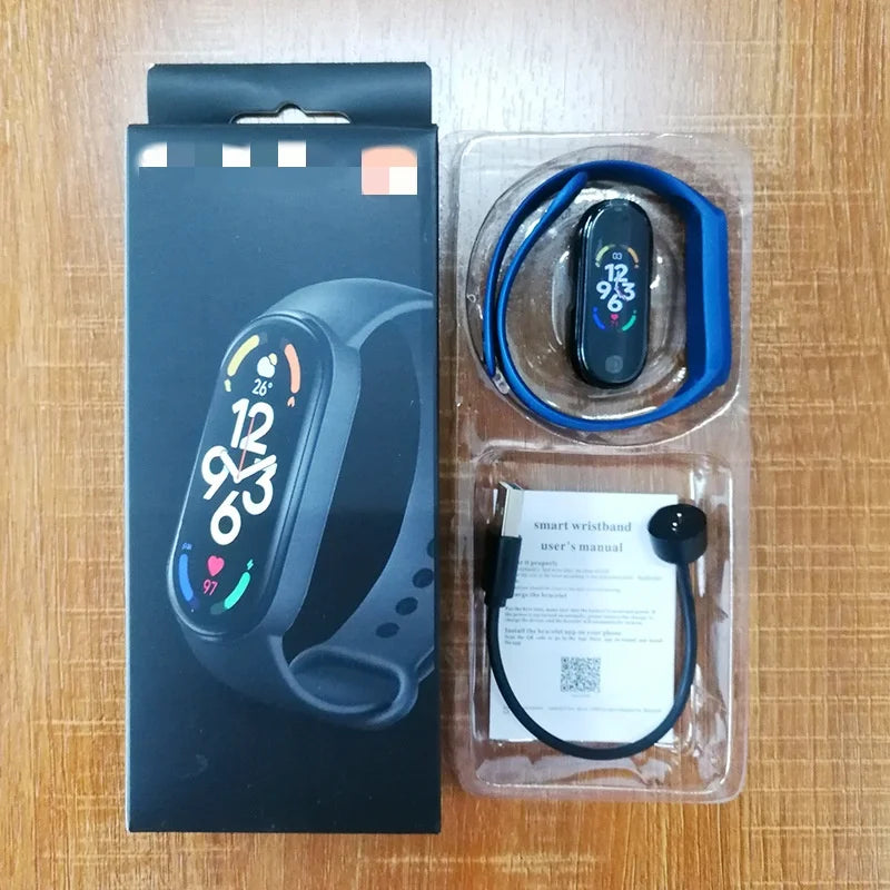 Smart bracelet heart rate blood pressure Bluetooth step meter music weather sleep monitoring smart sports bracelet watch