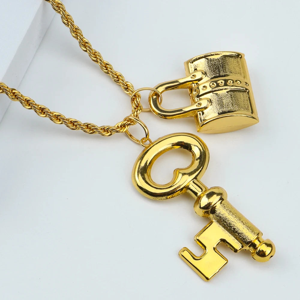 Fashion Necklace For Women Men Dubai Gold Color Jewelry Sets Couple Gift Daily Wear Party Holiday Jewelry Parent Child Set