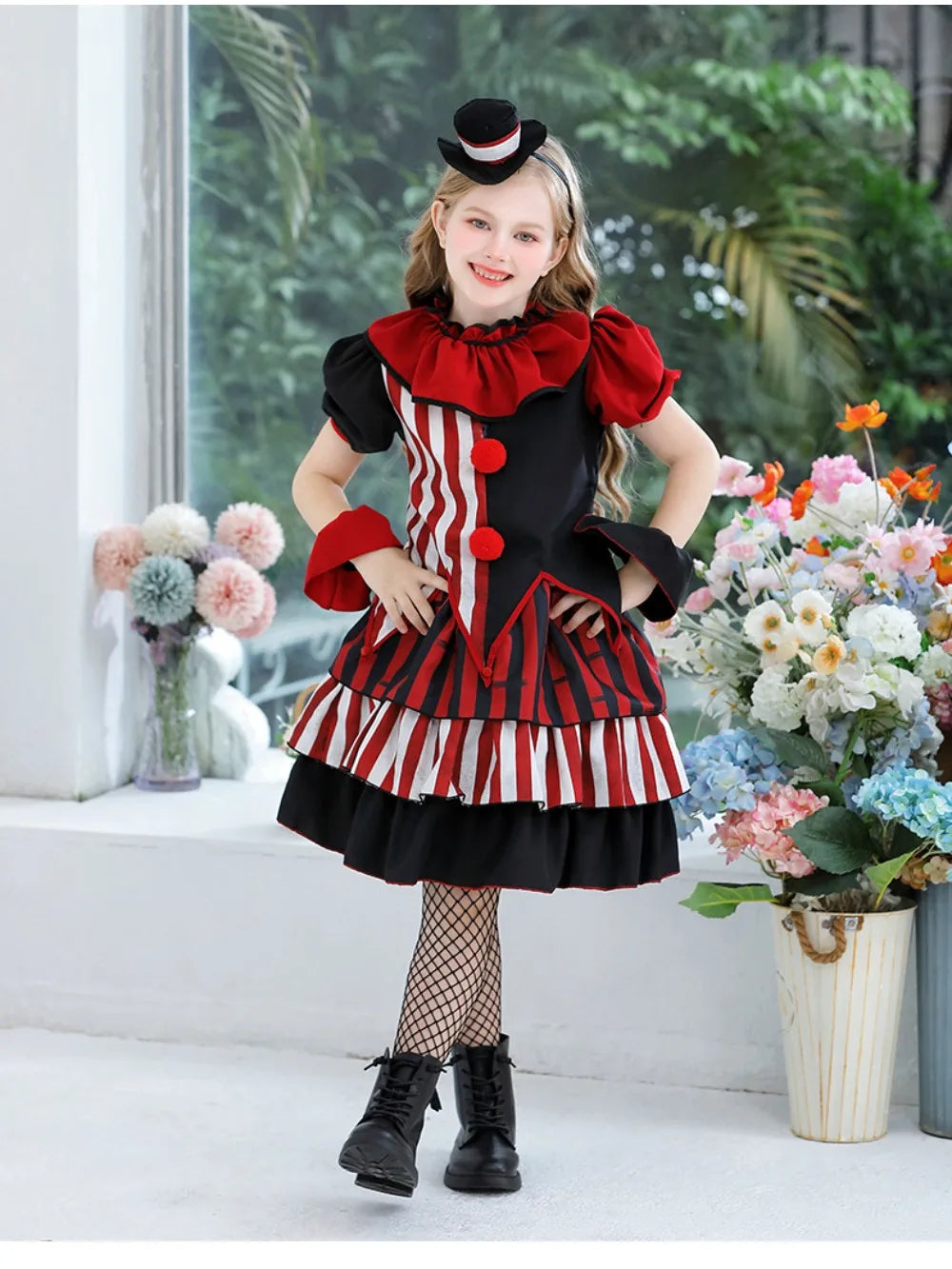 Halloween Children's Costumes Clown Costumes Circus Party Funny Costumes Carnival Costumes Girls Dresses