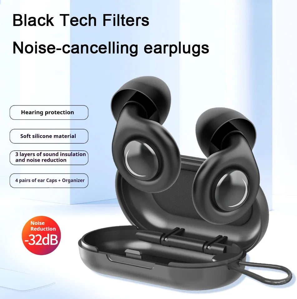 Silicone Ear Plugs Sleep Noise Cancelling Reusable Hearing Protection Anti noise earplugs for Concerts Travel Sleeping Ear plug