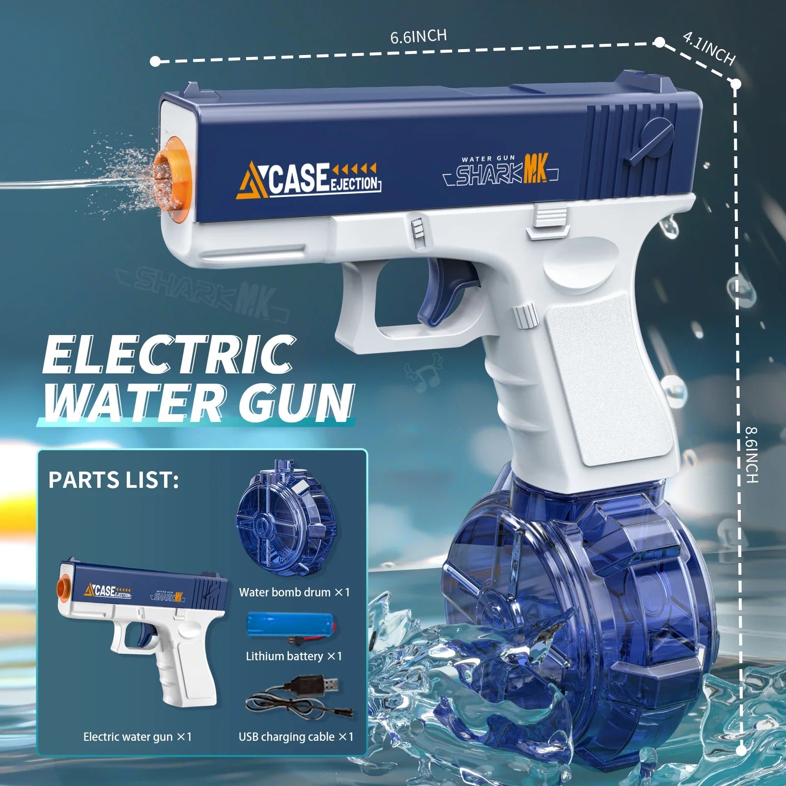 Electric Water Gun Toy Portable Automatic  Electric Burst Water Gun Kids Outdoor Water Toys