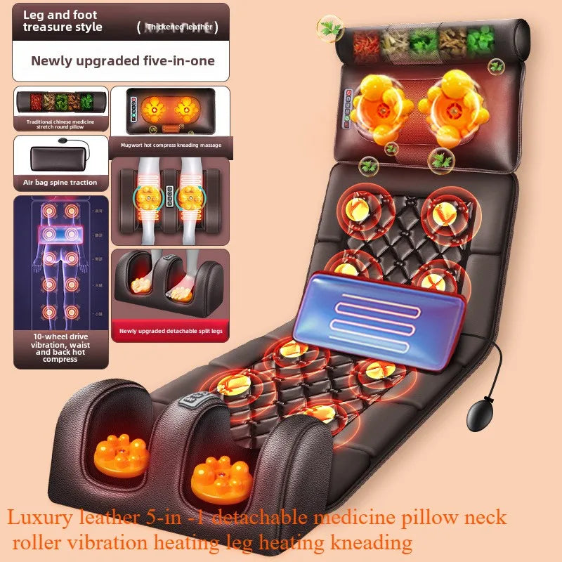 Cross-border multi-functional massage kneading neck massage pad vertebra lumbar back household pillow cushion massage mattress