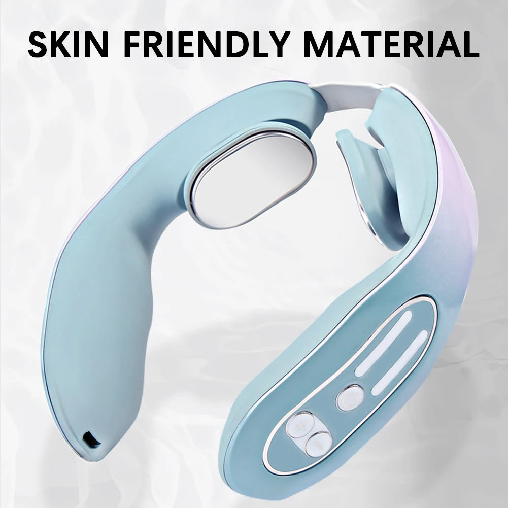 EMS-Neck Acupoints Lymphvity Massager Device Intelligent Neck Massager With Heat for Neck Shoulder