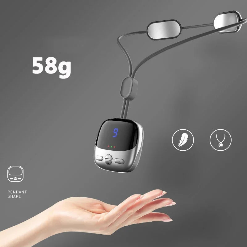 Cervical Massager Portable Massage Pendant for Relaxing Neck and Shoulders, 9 Intensity Levels and 4 Massage Modes