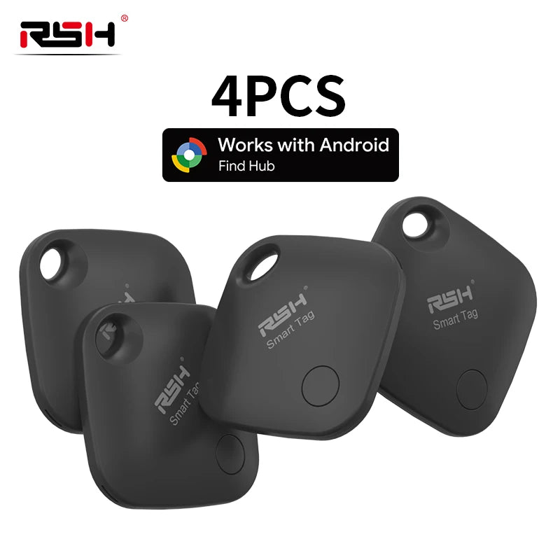 4PCS Security Tracker Android Anti Loss Smart Tag via Google's Find Hub Navigation Finder Locator for Xiaomi Samsung Pixel Vivo