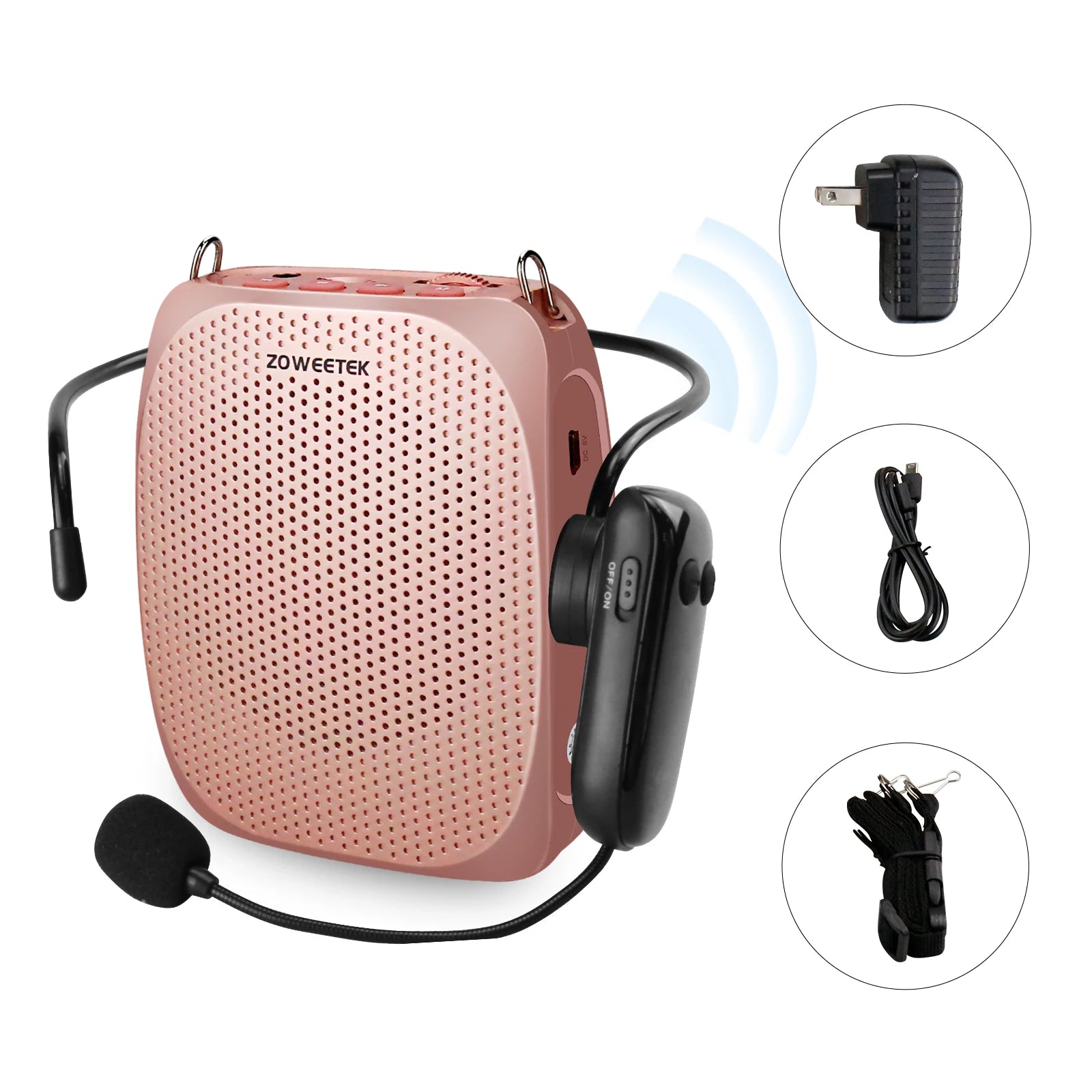 Zoweetek Wireless Voice Amplifier Mini Audio Loudspeaker Speaker for Teacher