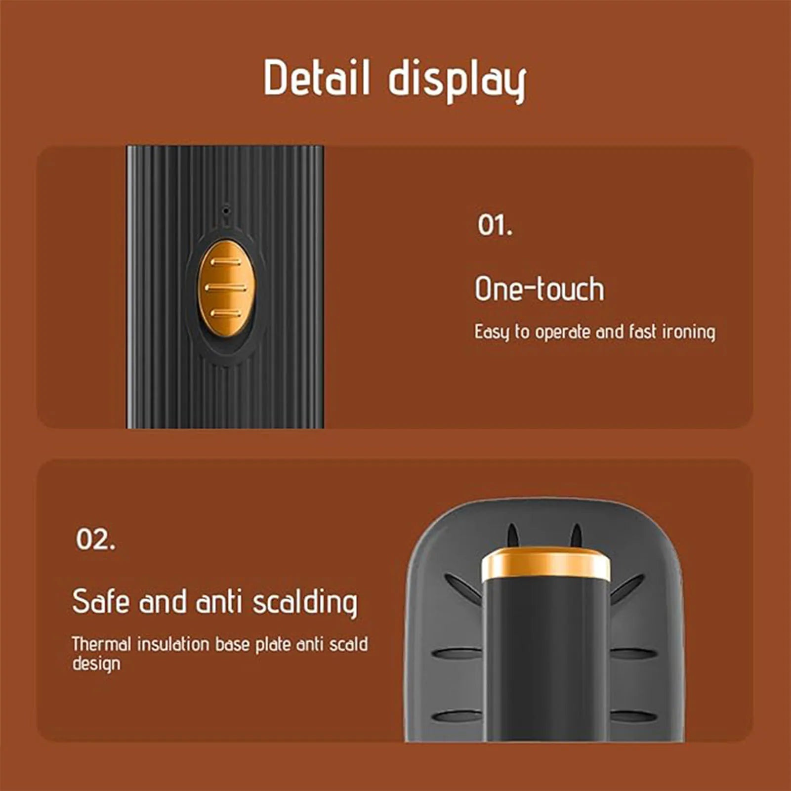 Electric Steam Ironing Machine 180°Rotatable Handheld Steam Iron for Friend Family Neighbors Gift