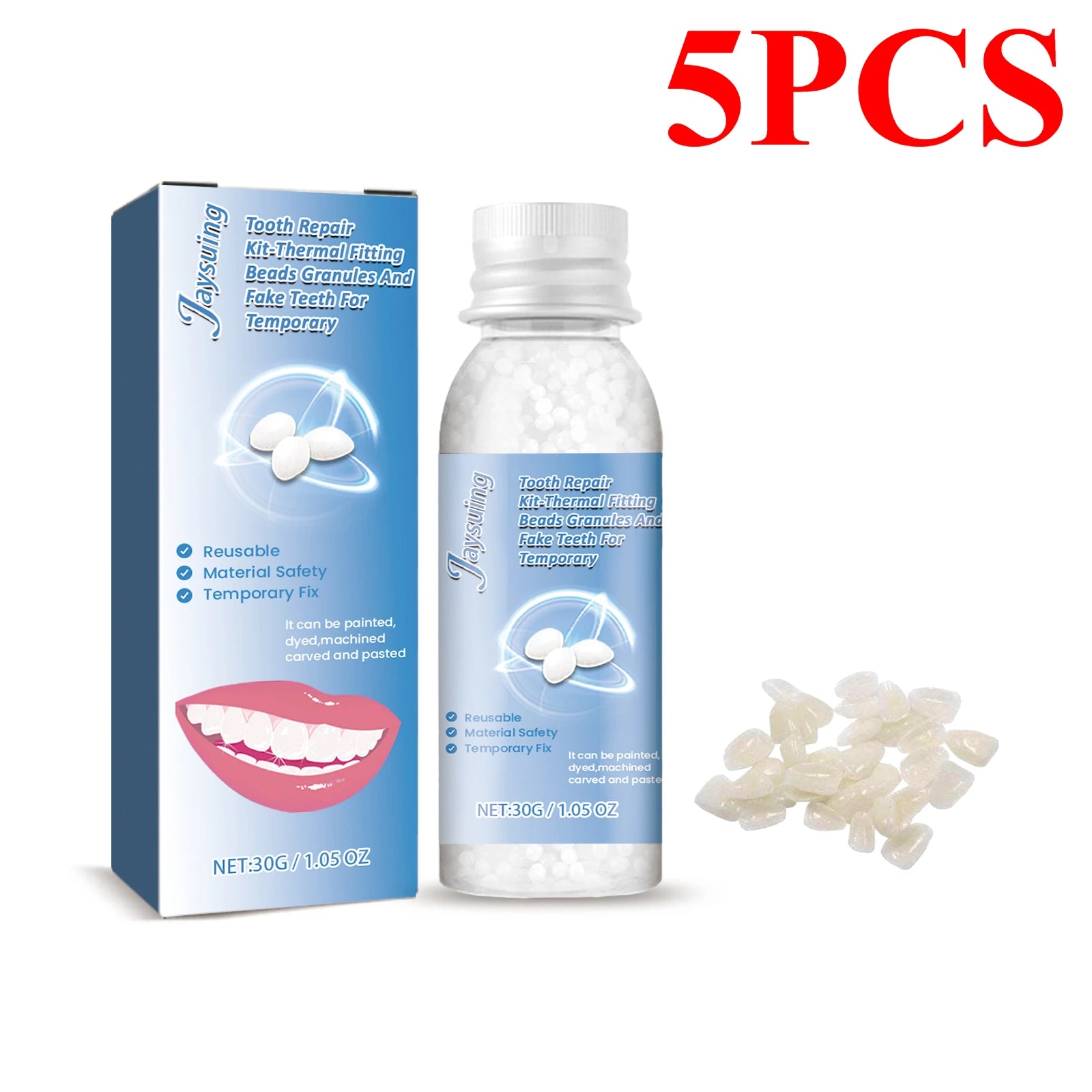 30g Temporary Tooth Repair Moldable Teeth And Gaps False Tooth Solid Gel Adhesive Fake Teeth Beauty Tool Dental Supplies