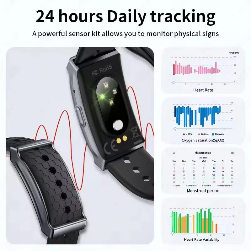Hot No Screen Smart Watch Men Women Fitness Smart Bracelet Sport Band Heart Rate Blood Oxygen Monitor Health Tracker Smartwatch