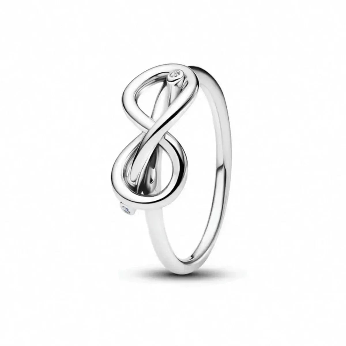 European and American Fashion 925 Sterling Silver Ripple Twisted Double Ring&Unlimited&Wide Face French Ring Couple Style Jewelr
