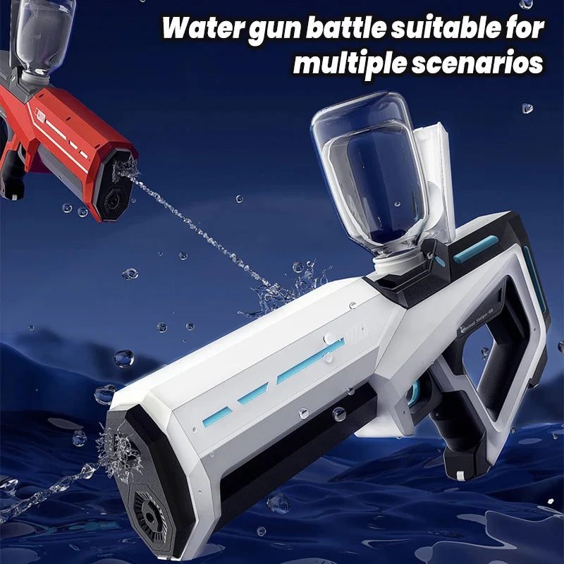 Summer Electric Water Gun for Adults & Kids High Pressure Garden Automatic Pulse Splashing Toy Viral IPX7 Water Blaster
