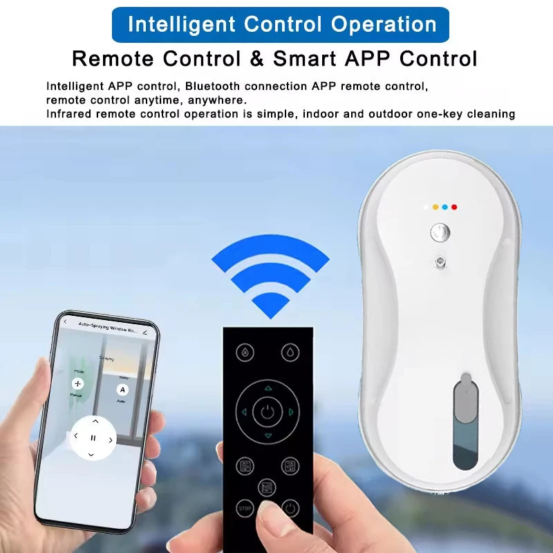 Purerobo W-R3S Window Cleaner Robot With APP & Remote Automatic Smart Water Spray Glass Electric Window Cleaning Robot For Home