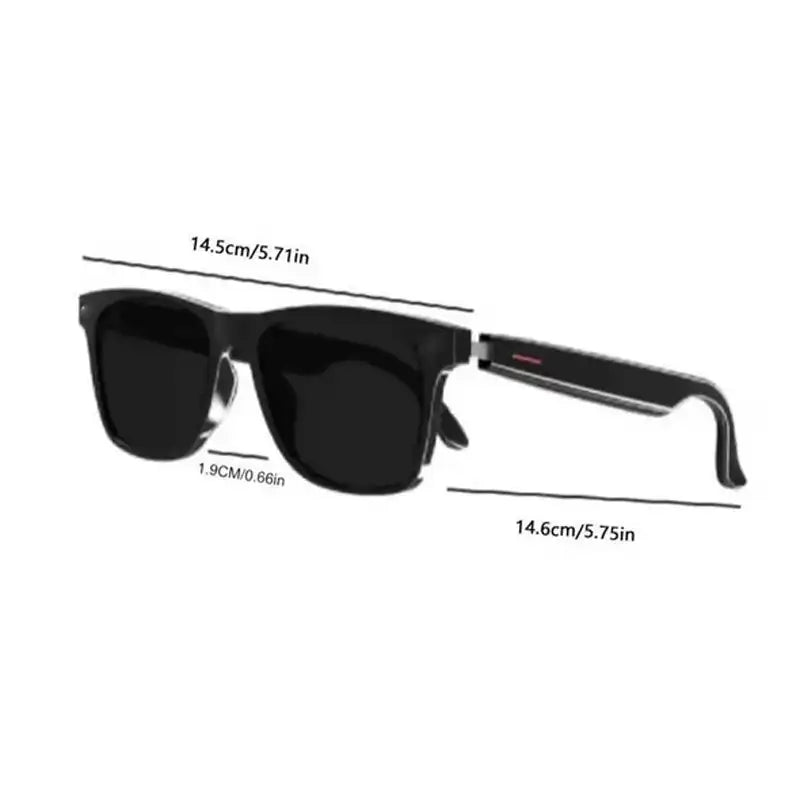 Smart AI Glasses with Language Smart Glasses Earphones Touch Control 10 Meters Wireless Distance AI Glasses for Travel Business