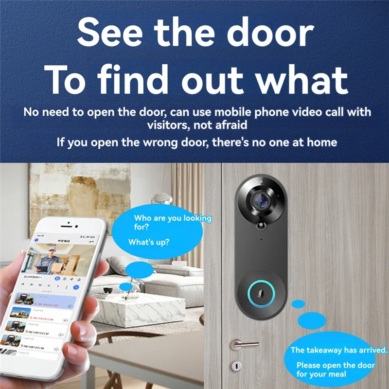 BTLIFE-Wireless WIFI Doorbell Video Intercom Door Bell With Camera 2MP Smart Home For Security Protection PIR Motion Detection