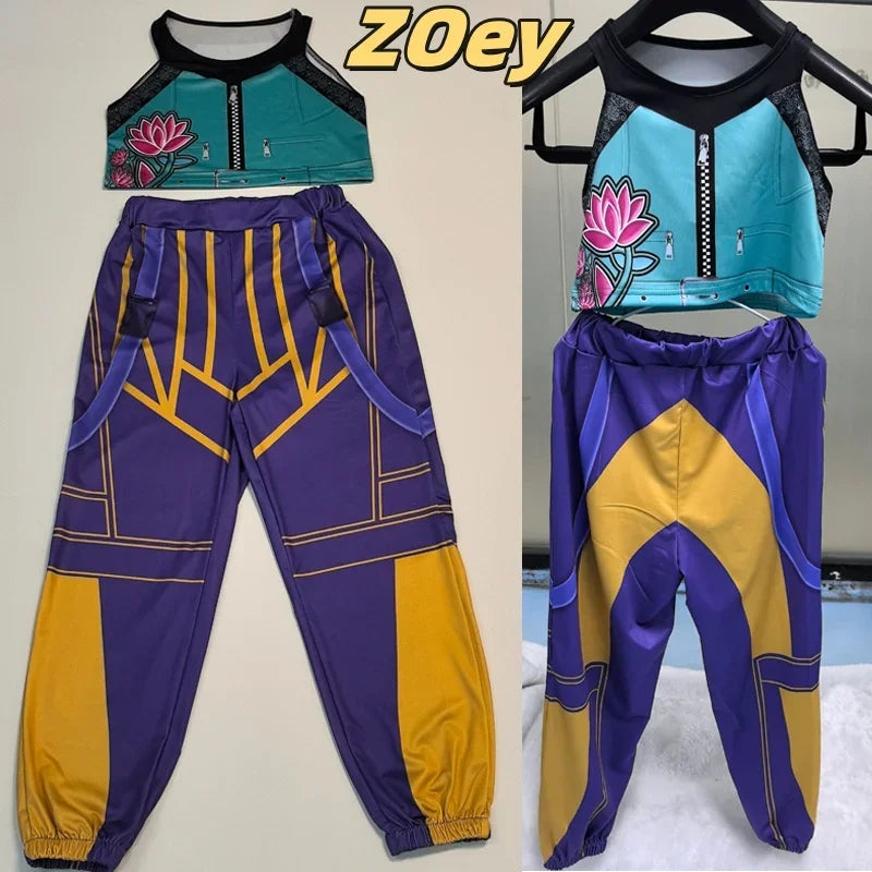 Halloween Costume de Cosplay pour enfants, Zoey Mira Rumi, impression 3D, Halloween, carnaval, chasseurs k-pop, groupe