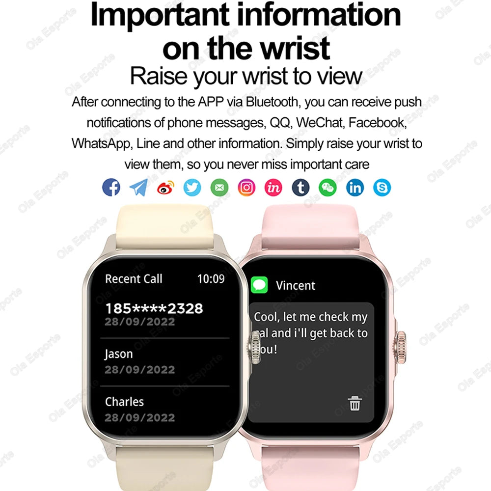 Smart watch, wireless calling /dial, multi -Sport mode,Suitable for men and women, sports watches, Custom Wallpaper,for iPhone/A