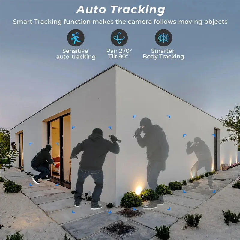 Smart WiFi Security Camera with Dual Lens 6MP HD Indoor PTZ Control Motion Detection IP Camera
