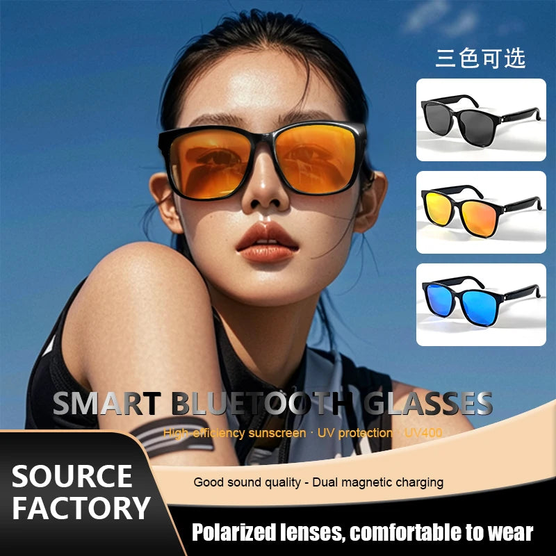 GS08 Outdoors Smart Glasses Bluetooth 5.3 Sunglasses Music Making Call Navigation Protection Uv400 Polarized Lenses Driving Fish