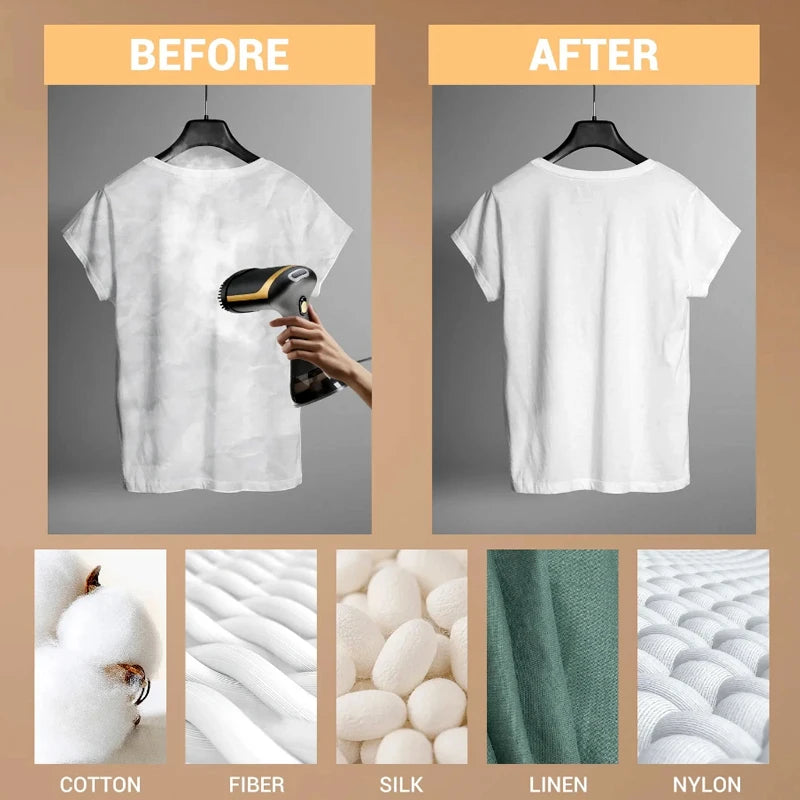 Hand Holding Portable Garment Steamer Iron Steam Cleaner For Cloth 1500W 350ml Garment Hanging Steamer Clothes Ironing Machine