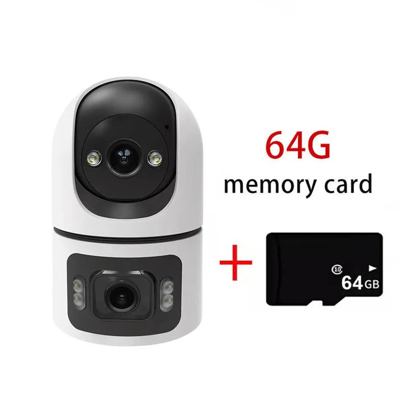 YOOSEE 8MP Indoor Smart WiFi IP Camera Dual Lens Screen Motion Detection Auto Track Two-Way Audio Onvif PTZ Security Camera CCTV