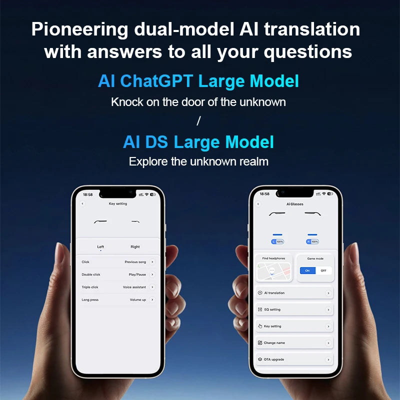 Smart Glasses Anti Blue Photochromic Bluetooth Sunglasses UV Protection Hands-Free Calls Audio Voice Assistant Glasses 2025