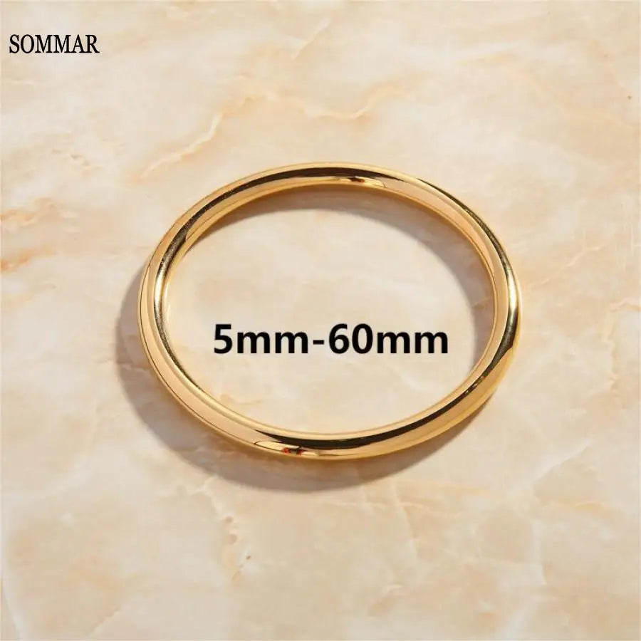 SOMMAR Hot Sale stainless_steel color charms bangle Simple Heritage Gold/Rose Gold Wedding Bracelet Jewelry European Style