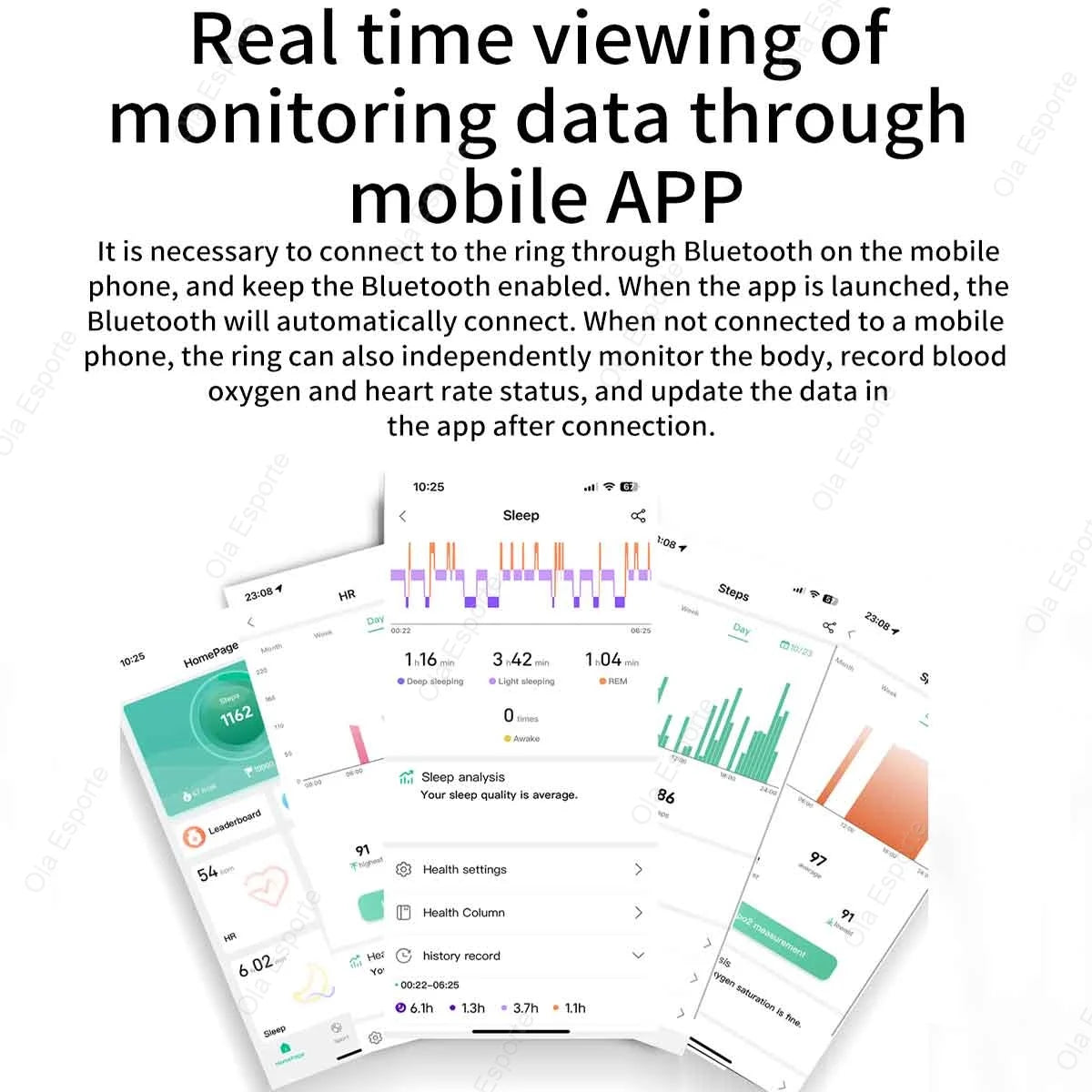 2026 New Smart Ring Men Women, Heart Rate Blood Oxygen and Sleep Monitor Smartring IP68 & 5ATM Waterproof, Multi-sport Mode Ring