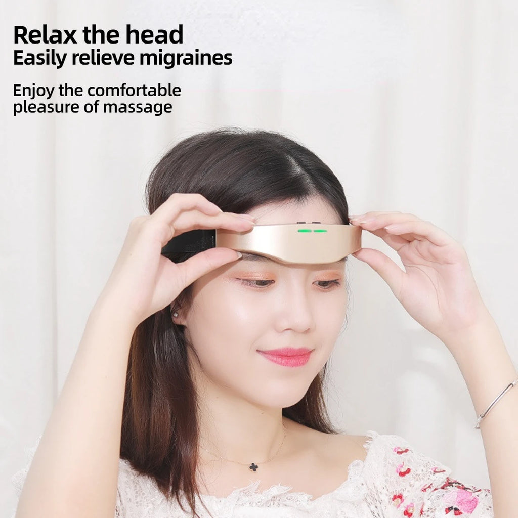 Electric Head Massager Headache and Migraine Relief Brain Stimulator Therapy Machine Migraine Insomnia Release Relax Sleep Care