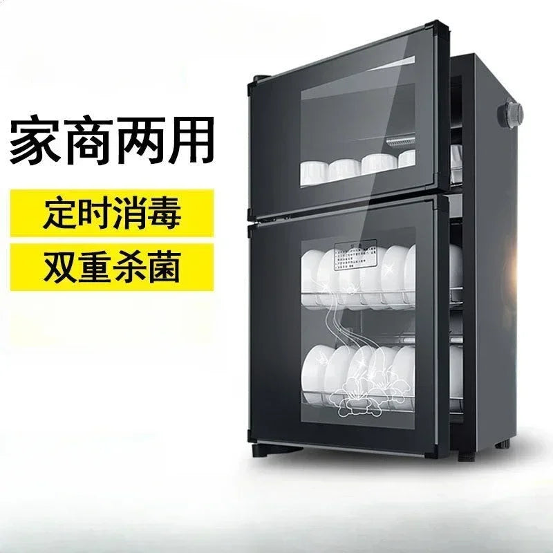 household commercial Disinfection cabinet  vertical double door stainless steel small hotel kitchen desktop cleaning cabinet