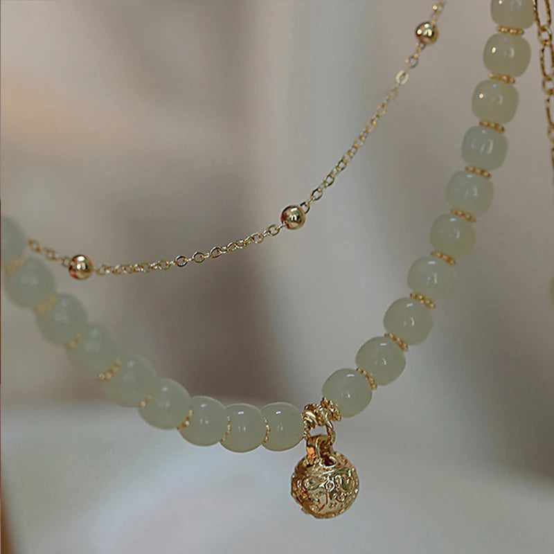 New Fashion Style Small Bell Pendant Bracelet Vintage Light Luxury Beaded t Hand String Women's Jewelry Gives Best Friend