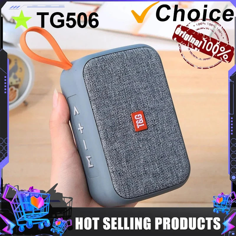 T&G Speaker TG506 Portable Mini Wireless Soundbar Bluetooth Outdoor Indoor HIFI Loudspeaker Support TF Card FM Radio Waterproof